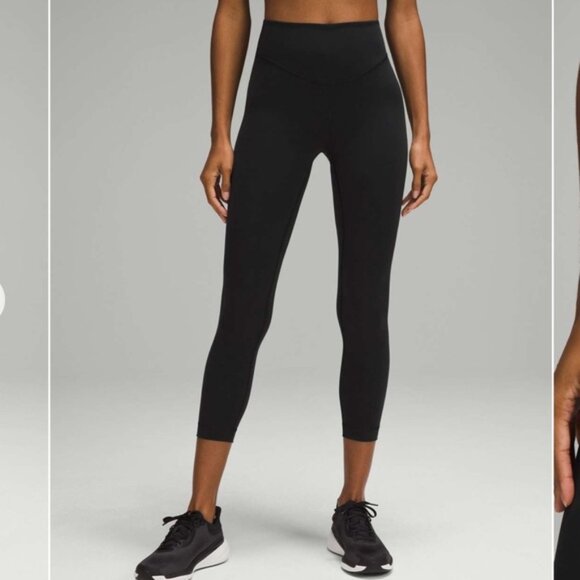 LULULEMON black Wunder Under SmoothCover High-Rise Tight 25" - Picture 1 of 10